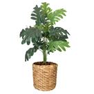Planta Bananinha Artificial Vaso Palha Arranjo Completo