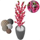 Planta Cerejeira Pink Flor Artificial Com Vaso Decoração
