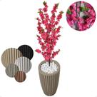 Planta Cerejeira Pink Flor Artificial Com Vaso Decoração