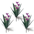 Planta de Agave de Metal para Exterior Homight 41 cm com Lírios Roxos