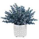 Planta de eucalipto artificial MyGift com vasos de concreto modernos