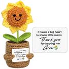 Planta de girassol de crochê GiftsFu Teacher Appreciation