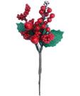 Planta Galho Artificial Frutas Vermelhas 25cm