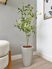 Planta Oliveira Artificial Com Vaso Arranjo Azeitona Luxo -