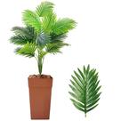 Planta Palmeira Artificial com Vaso Cores Casca Pinus Casa
