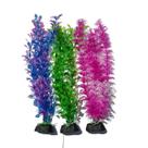 Planta Plástica Artificial Colorida Aquário 25 Cm- Kit 03 Un