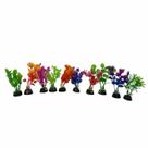 Planta Plastica Pct C/ 10 13cm Decoração Aquario Enfeite