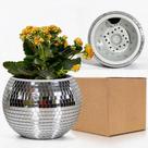 Plantador BAOBYAO Disco Ball de plástico autoirrigável 10x12,5 cm