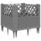 Plantador de Jardim VidaXL Cinza Claro 43,5x43,5x43,5 cm Polipropileno Plantador de Jardim VidaXL Cinza Claro 43,5x43,5x43,5 cm Polipropileno