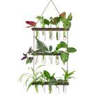 Plantador suspenso de parede Terrarium IVOLADOR 3 camadas com suporte