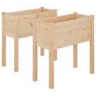 Plantadores de jardim VidaXL Madeira de pinho maciça 70x31x70 cm (2 unidades)