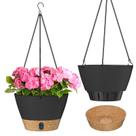 Plantadores suspensos ZMTECH, conjunto de 2 plantadores suspensos, cinza, 20 cm