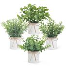 Plantas artificiais Mkono, 4 pacotes de eucalipto em vaso