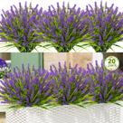 Plantas artificiais N&T NIETING 20 pacotes roxos resistentes a UV