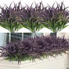 Plantas artificiais Ouddy Decor Purple 16 pacotes resistentes a UV Plantas artificiais Ouddy Decor Purple 16 pacotes resistentes a UV