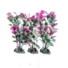 Plantas Artificiais Roxa Aquário Decoração Kit 3 un 17cm
