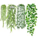 Plantas artificiais suspensas Der Rose, 4 unidades de eucalipto Ivy Vine