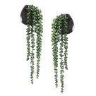 Plantas artificiais suspensas Tiita Faux Suculents com vasos x2