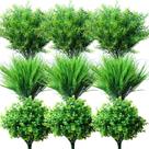 Plantas artificiais YXYQR 18 peças, decoração ao ar livre, primavera e verão
