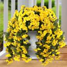 Plantas de flores artificiais suspensas Sggvecsy para exterior: 4 unidades