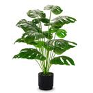 Plantas falsas Der Rose Monstera Artificial de 28 cm de altura com vaso