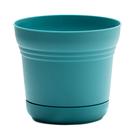 Planter Bloem Saturn 7" Bermuda Teal com pires