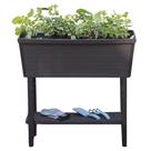 Planter Polymer Outdoor Products, caixa elevada, 37x82x79 cm, marrom