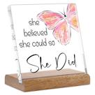 Plaque FreeJac parabeniza Butterfly She Believe