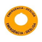 Plaqueta de Emergência Para Botão Amarelo Weg