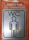 Plaqueta Luxo Wc Masculino