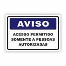 Plaquinha de Aviso / Sinalização / Acesso Restrito (15x20cm) AR07