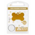 Plaquinha de Identificação Personalizada - Osso Dourado P