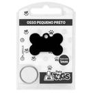 Plaquinha de Identificação Personalizada - Osso Preto P