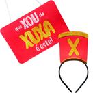 Plaquinhas Carnaval Personalizada Xou da Xuxa é Este Kit Tiara Paquitas E Plaquinha