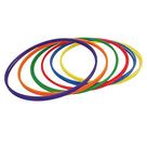 Plastic Hoops Champion Sports 30 cm, pacote com 12, 2 a cada 6 cores