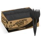 Plastic Sporks R-KAY Black 1000 unidades - Peso médio