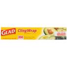 Plastic Wrap Glad Cling Wrap Clear 200m² (pacote com 3)