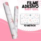 Plástico Adesivo Papel de Parede Contact Decoração Baby Girl Com 10 Metros Brw