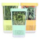 Plástico Herb Keeper LUVCOSY sem BPA com cesta interna, pacote com 3 Plástico Herb Keeper LUVCOSY sem BPA com cesta interna, pacote com 3