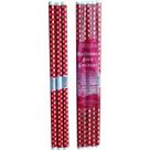 Plástico para Encadernação 2M X 45CM Corações Vermelhos - Pacote com 05 Rolos