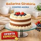 Plataforma Bailarina Prato Giratoria Boleira Vidro Bolo Confeitaria Decoração