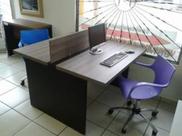 Plataforma de Trabalho 2 lugares com 01 divisória moderna SJP 1,00 X 1,32