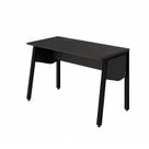 Plataforma de Trabalho Individual 120cm Industrial Tampo Chanfrado com Caixa de Tomadas Executive Preto