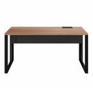 Plataforma Trabalho Individual com Caixa de Tomadas F5 Office 135cm Industrial Nogal E Preto Plataforma Trabalho Individual com Caixa de Tomadas F5 Office 135cm Industrial Nogal E Preto