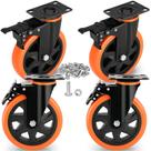 Plate Caster Wheels Mofeetools Heavy Duty de 5 polegadas, conjunto de 4