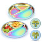 Platos para Niños AIEVE Acero Inoxidable 9" Paquete de 2