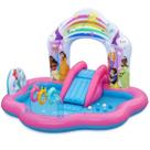 Play Center Palácio Encantado Princesas Disney 2,21m com Escorregador Bolas e Argolas para Diversão Infantil