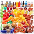 Play Food Shimfun 143 peças para cozinha infantil com garrafa de água