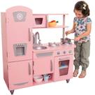 Play Kitchen KidKraft Vintage Wooden com máquina de gelo rosa