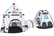 Play Tent JOYIN White Rocket Ship com túnel e teatro